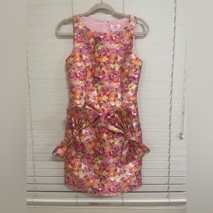 Neubyrne Floral Cocktail/Mini Dress w/ Bow Detail and Pockets